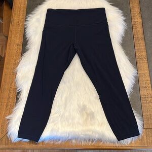Athleta ultra high-rise elation 7/8 tights size medium petite Navy
